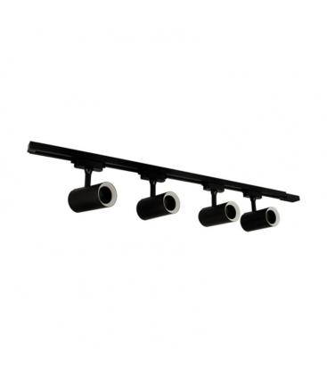 Negro LUTER TRA 4xGU10 - Luminaria de carril Premium 13532-38009