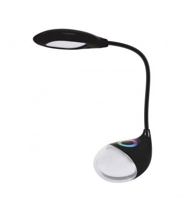 BOA Lámpara de escritorio LED negra con control iluminación RGB en tres fases 13558-38104