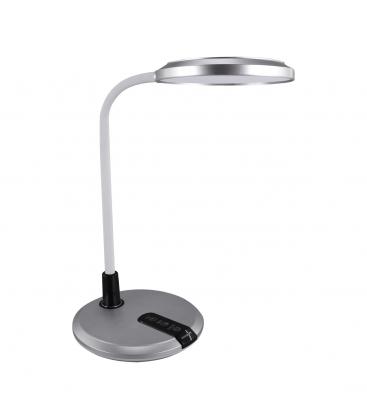 PLATON Silberne LED-Schreibtischlampe einstellbare Helligkeit und weißes Licht 13559-38105