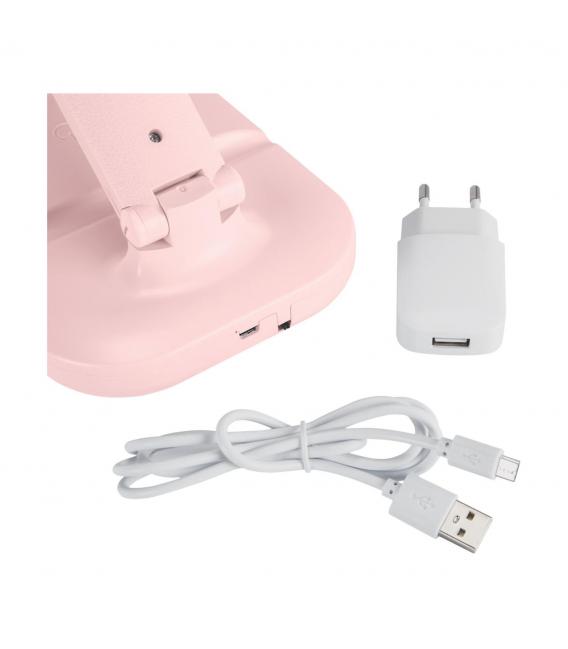 ZET Lampe de bureau LED rose - Luminosité réglable, contrôle tactile des couleurs – Photo
