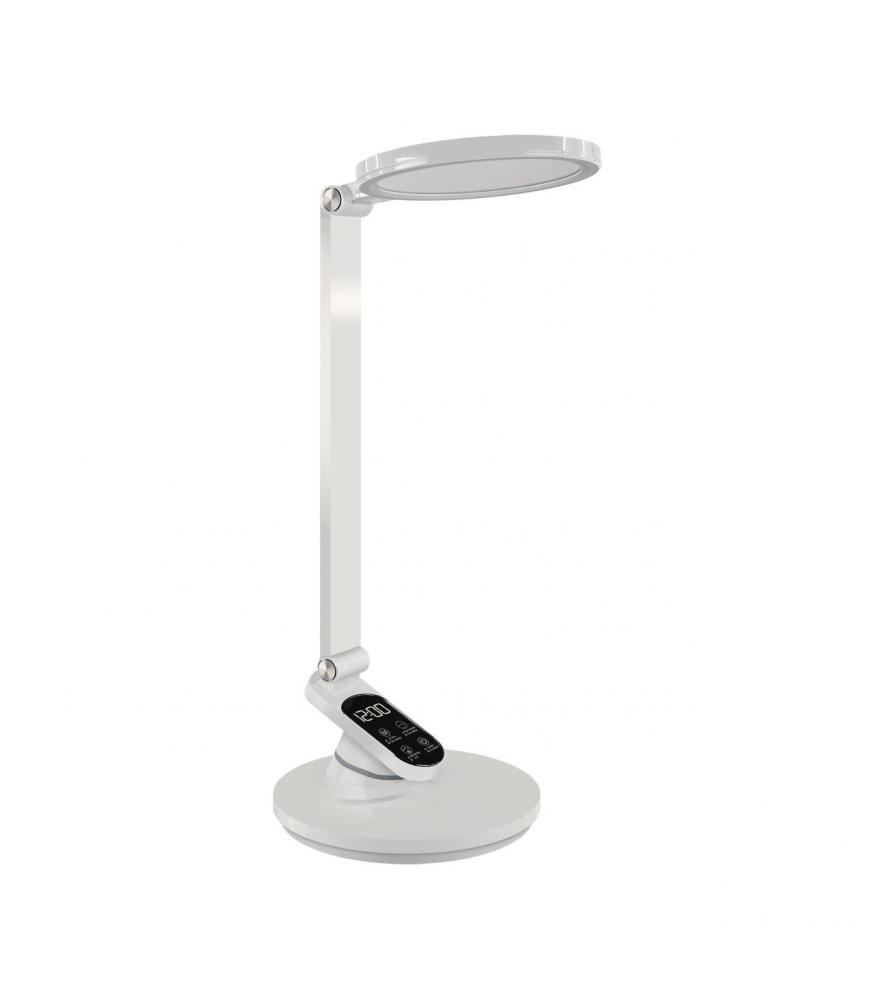 LED Desk Lamp RAGAS Adjustable Brightness White Light, with Clock desk