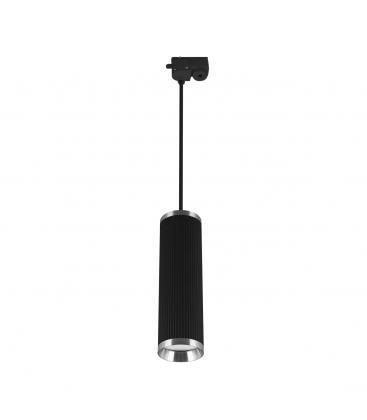 FRIDA TRA 20 GU10 Negro Cromo Luminaria de carril Pendiente 100cm 13612-38216