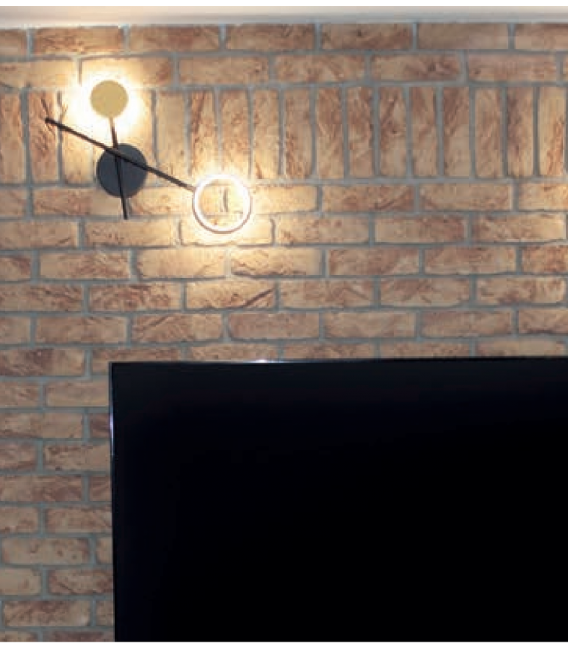 Wall LED luminaire OMEGA LED I 10W black / gold NW – photo
