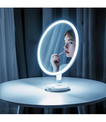 Realce su belleza con el espejo de mesa LED PRINCESSA Blanco 12739-38437