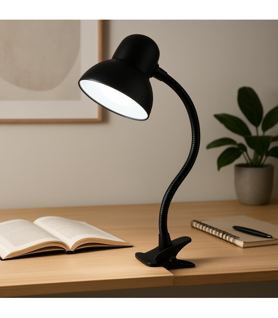 RONI Flex Lámpara de escritorio LED con clip - Elegante acabado en negro – foto