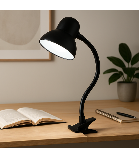 Namizna svetilka LED RONI Flex Clip-On - Elegantna črna površina – fotografija