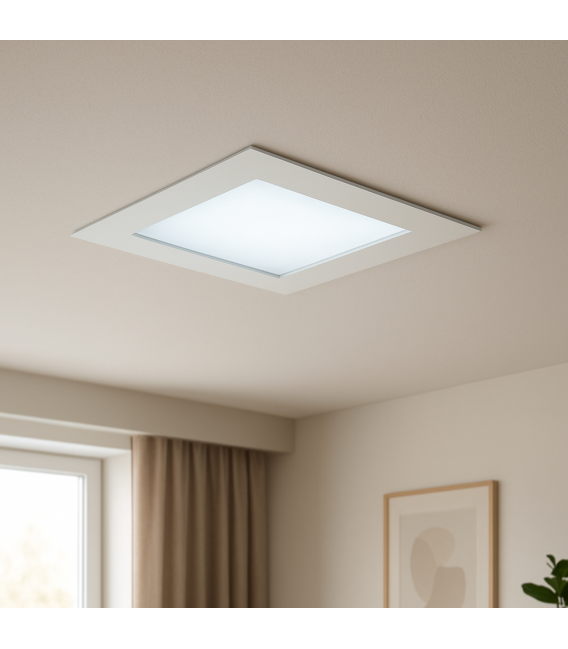 Plafón empotrable LED MILTON D 12W WW Blanco – foto