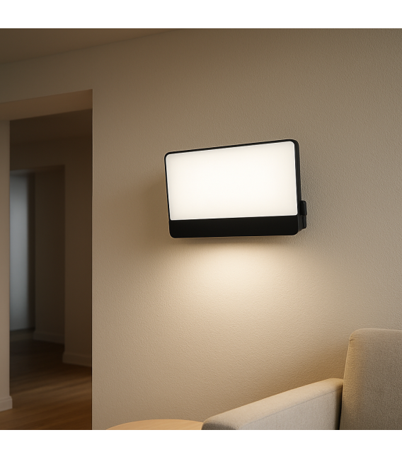 Projecteur LED BRYZA 50W Noir - Blanc naturel lumineux – Photo