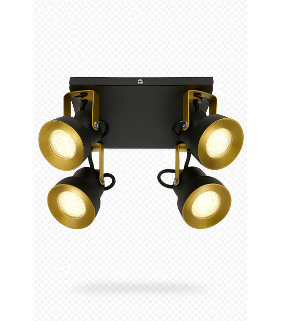 Luminaria negra MARIO GU10 4D - Solución de iluminación única – foto