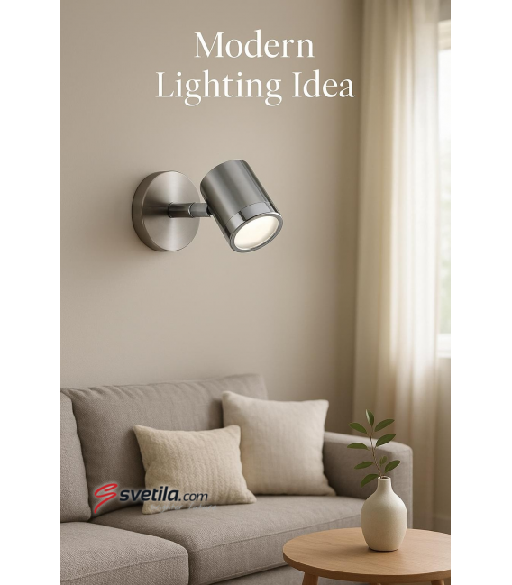 Svetilka OLAF GU10 1C - krom/matni krom – fotografija