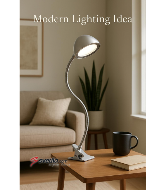 RONI Flex Clip-On LED Desk Lamp - White Finish – photo