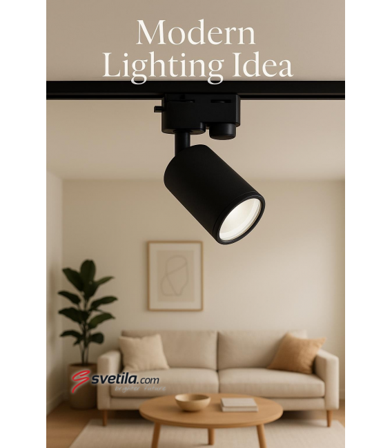 ZULA TRA GU10 Black - Premium Track Light Luminaire – Photo