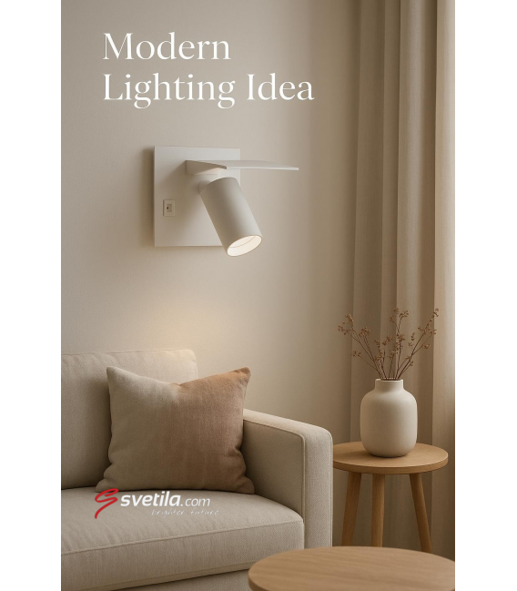 FONO WLL GU10 Blanco LED Luminaria Teléfono con estante USB – foto