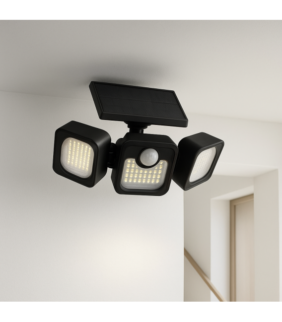 Solar LED-Flutlicht mit Bewegungssensor - SIREN 7W CW – foto