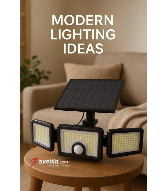 Solar-LED-Strahler mit Bewegungssensor - SALEM 5W CW – foto