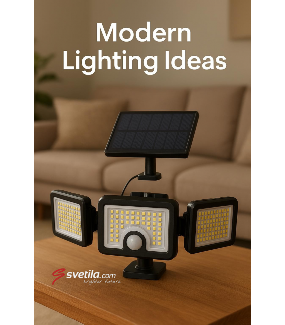 Solar-LED-Strahler mit Bewegungssensor - SALEM 5W CW – foto