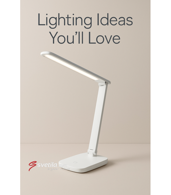 ZET White LED Desk Lamp - Adjustableness, Touch Colour Control – photo