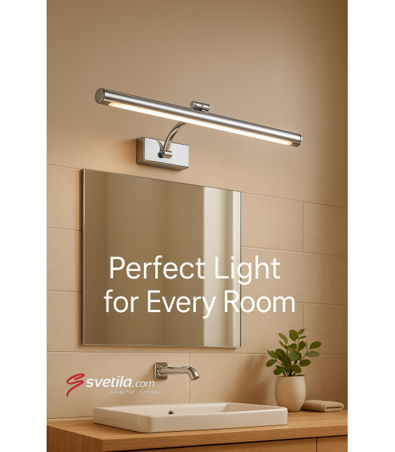 Apparecchio a parete LED resistente all'acqua ANITA 8W Chrome NW – Foto