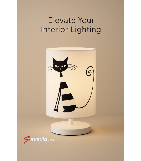 ZYTA Cat Motiv Table Lamp E14 - Illuminate Your Space – photo