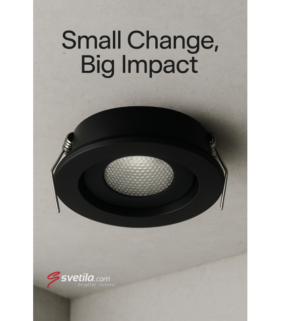 MATI C 1,5W NW Luce da incasso LED Nero decorativo – Foto