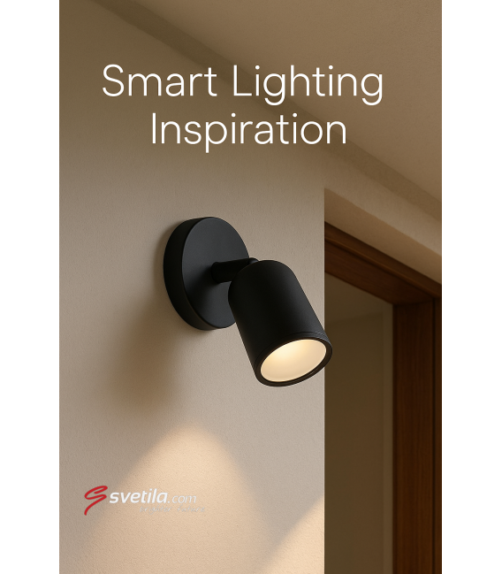 Black Luminaire BOGNA GU10 1C - Solution – photo