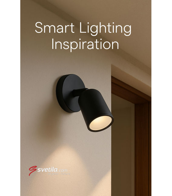 Schwarze Leuchte BOGNA GU10 1C - Einzigartige Beleuchtungslösung – foto