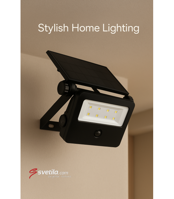 Faretto solare a LED con sensore di movimento - SANTOR 2W CW – Foto