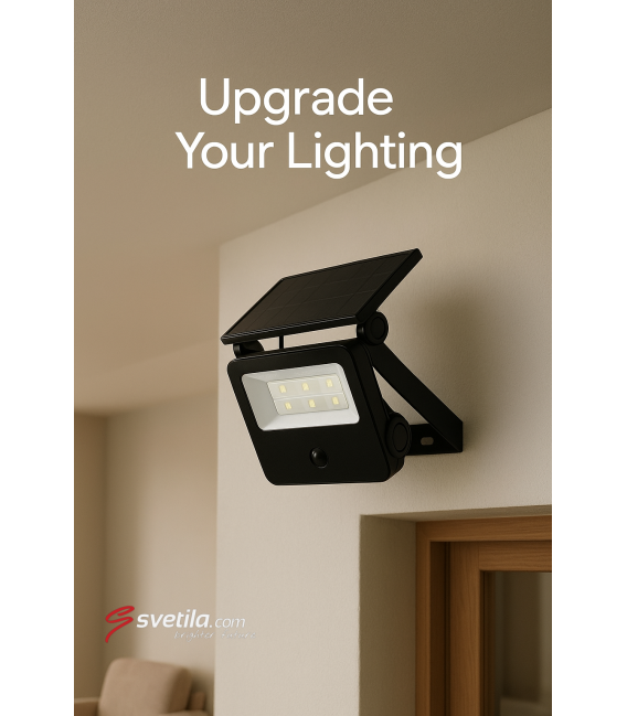 Solar LED-Flutlicht mit Bewegungssensor - SANTOR 2W CW – foto