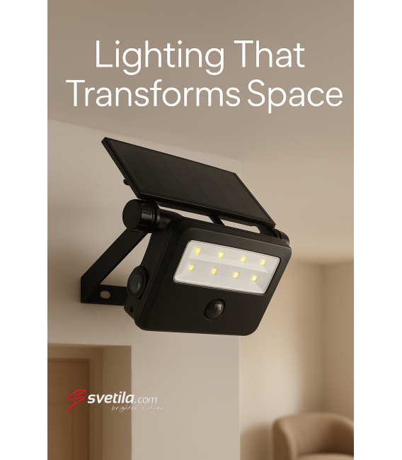 Solar LED spotlight with motion sensor - SANTOR 2W CW – photo