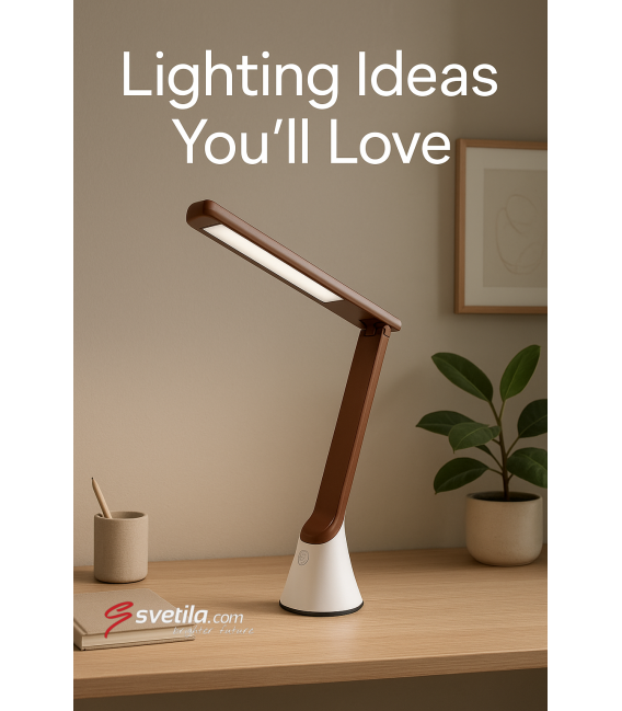 GIBON Lámpara de escritorio LED - Brillo ajustable y luz blanca – foto