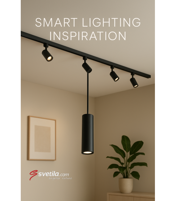 DARIA TRA 30 GU10 Black Pendant - Track Light Luminaire – photo