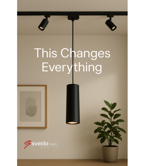 DARIA TRA 30 GU10 Black Pendant - Track Light Luminaire – photo