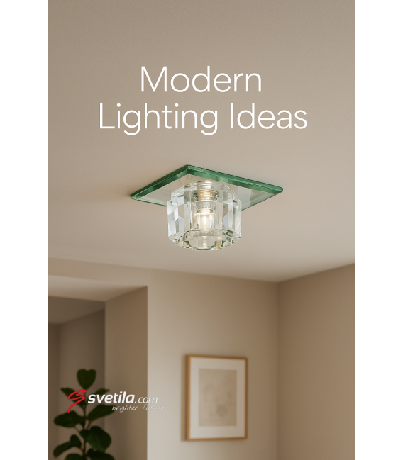 Luminaria empotrable de cristal MIRA D G4 transparente (HL800) 12V 20W Luz blanca cálida – foto