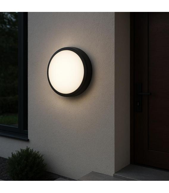 Stropna LED svetilka PLANAR 18W NW črna - Zunanja fasadna – fotografija