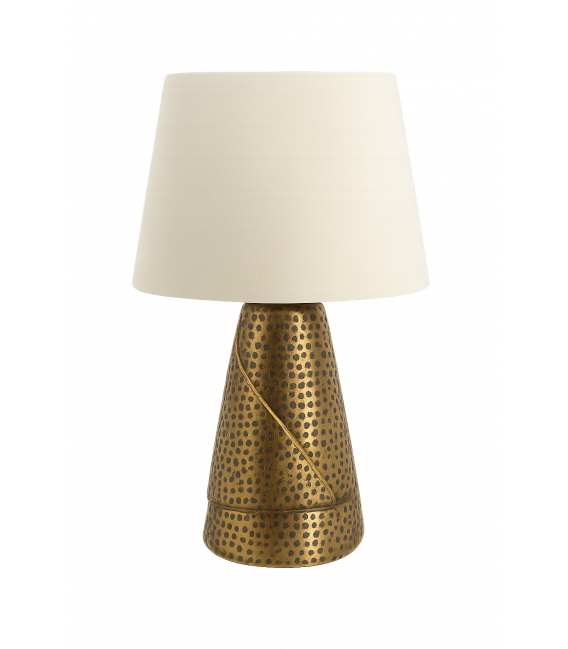 Gold MAGDA E27 Table Lamp in Beige - Solution – photo