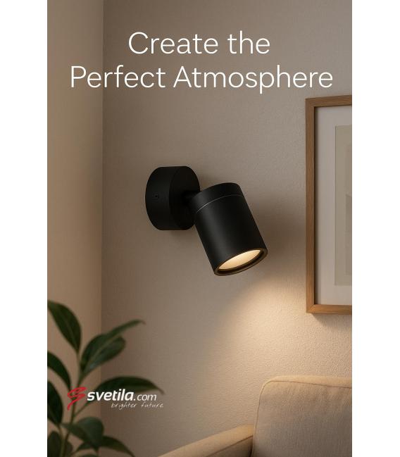 Luminaria TENOR GU10 1C negra - Solución de iluminación única – foto