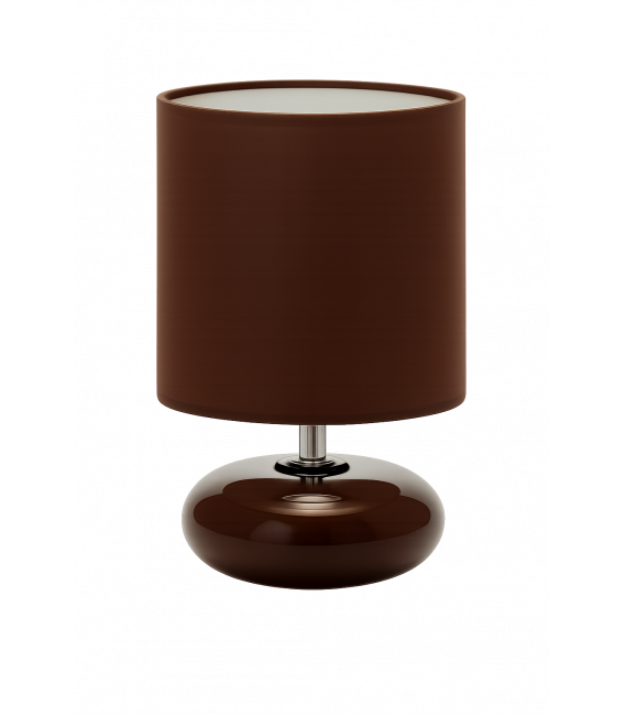 Lampe à poser PATI E14 marron - Illuminez votre bureau – Photo