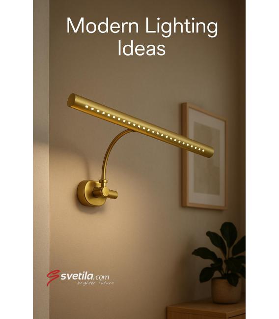 BRENA 6W Antic Brass NW LED Leuchte - Perfekt für Gemälde – foto