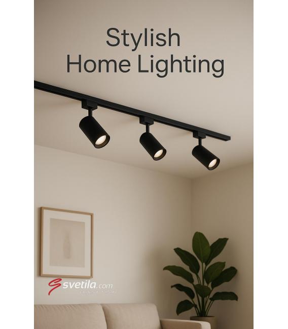 HAGA GU10 Black - Track Light Luminaire – Photo