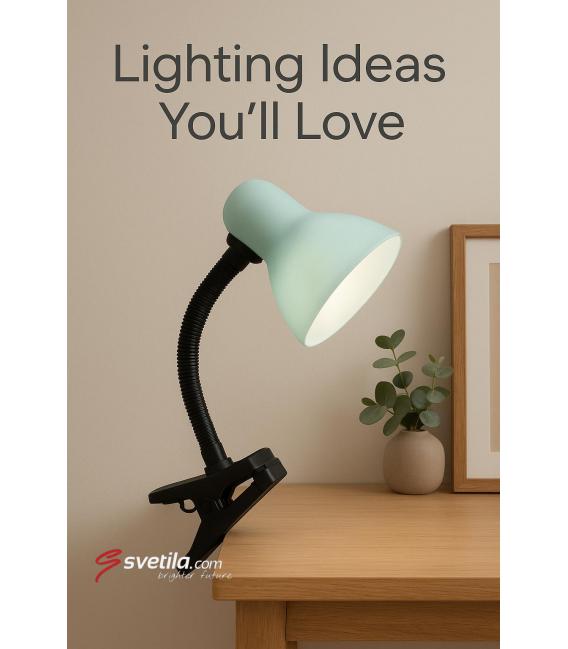 Silver TOLA E27 CLIP Desk Lamp - Illuminate Your Workspace – photo