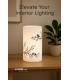 ZYTA E14 blanche avec motif artistique graphique en forme d'arbre 12364-38779