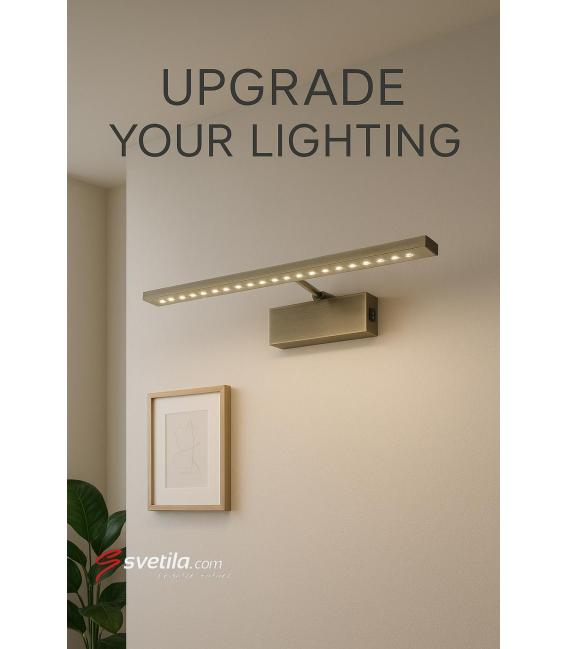 Apparecchio LED RITON 6W Antic Brass - Perfetto per le opere d'arte – Foto