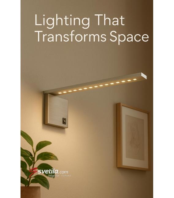Luminaria LED RITON 6W Antic Brass - Perfecta para obras de arte – foto