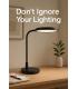 LED PLATON black brightness & white light adjustable 13560-38819