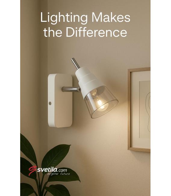 Luminaire élégant TOMI GU10 1D Chrome et Blanc - Unique – Photo