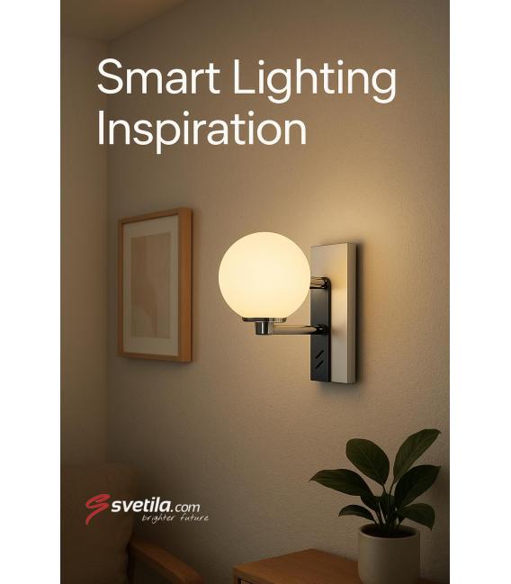 NELI 1L 6W WW Luminaire LED chromé - Une solution d'éclairage élégante – Photo