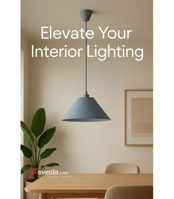 Luminaire suspendu au plafond INKA 25 Gris – Photo