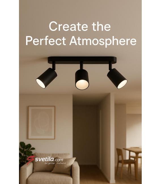 ZEBRA SPT GU10 3L Nero/Bianco - Soluzione illuminotecnica esclusiva – Foto