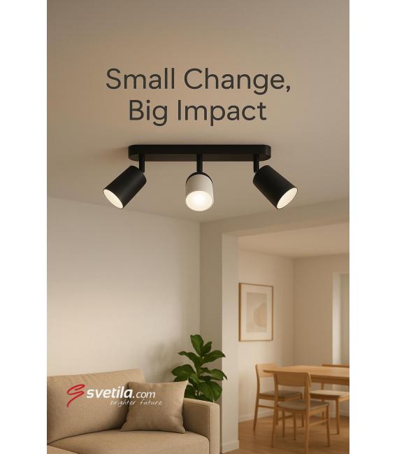 ZEBRA SPT GU10 3L Nero/Bianco - Soluzione illuminotecnica esclusiva – Foto