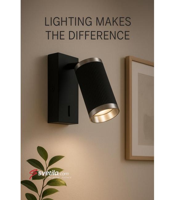 FRIDA WLL GU10 Negro Cromado Interruptor - Luminaire – foto
